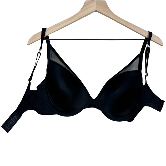 Thirdlove 24/7 Classic Uplift Plunge Mesh Bra Size 32F In Black - Picture 5 of 12